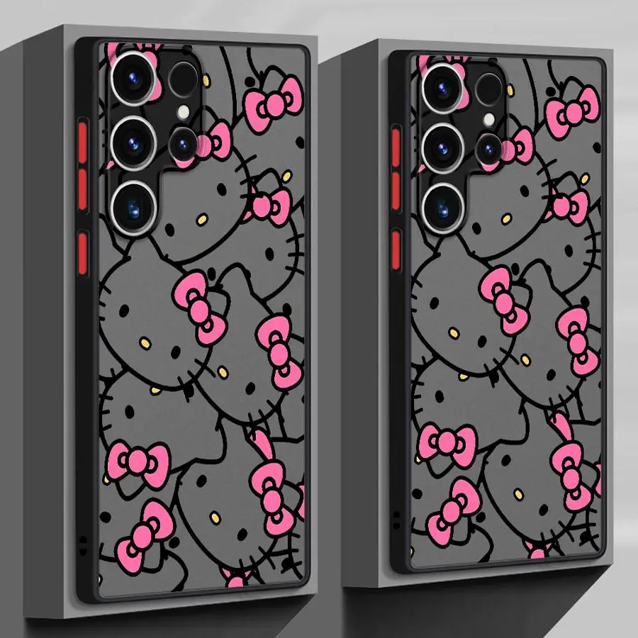 

TPU Cover Case for Samsung Galaxy S24 Ultra S25 Ultra S22 Plus S21 S21 5G S20 FE S23 S9 Plus S10+ Hello Kitty Pattern