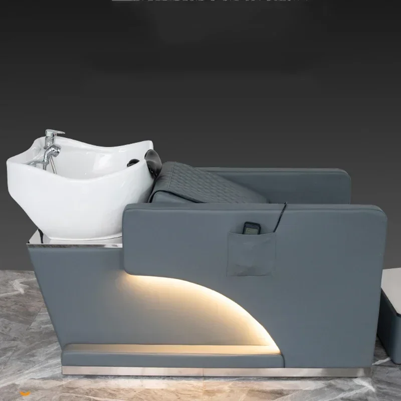 

Professional Hair Therapy Simple Luxury Hairdressing Salon Chairs Stylist Beauty Hydraulic Washing Chair Spa Styling Furniture