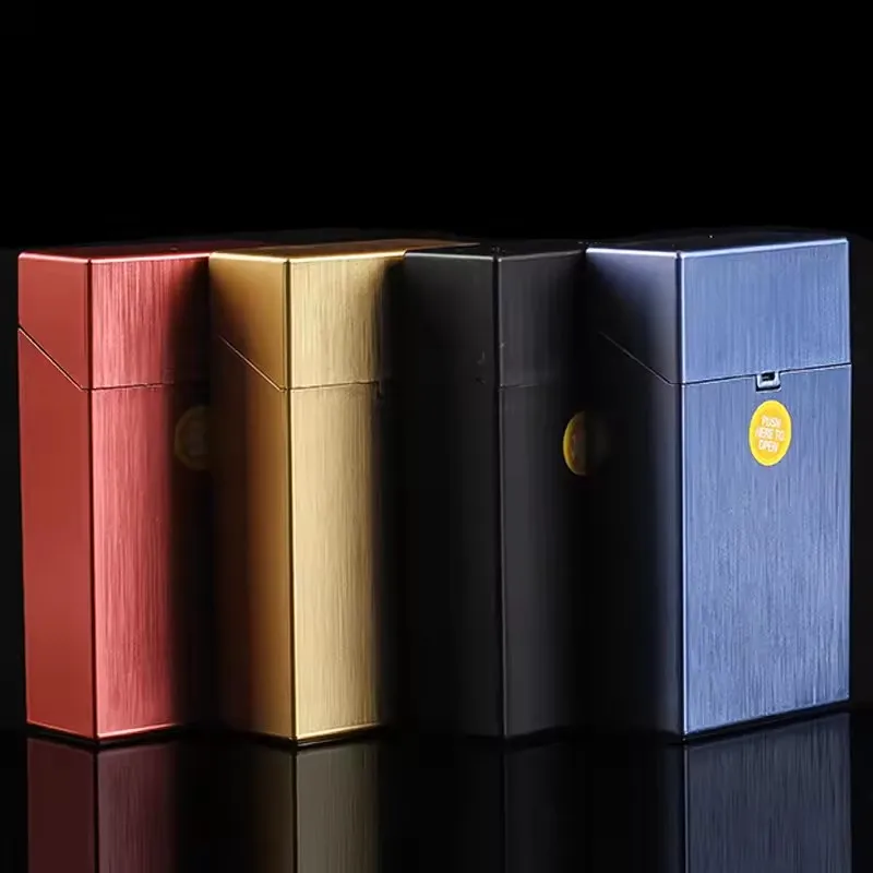Portable Automatic Flipping Cigarette Case For 110mm Soft Hard Cigarette Universal Cigarette Storage Box Smoking Accessories