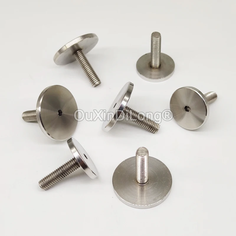 10PCS 304 Stainless Steel Solid Screws Caps Glass Advertising Nails Acrylic Display Billboard Glass Standoff Pins Fix Cover Caps