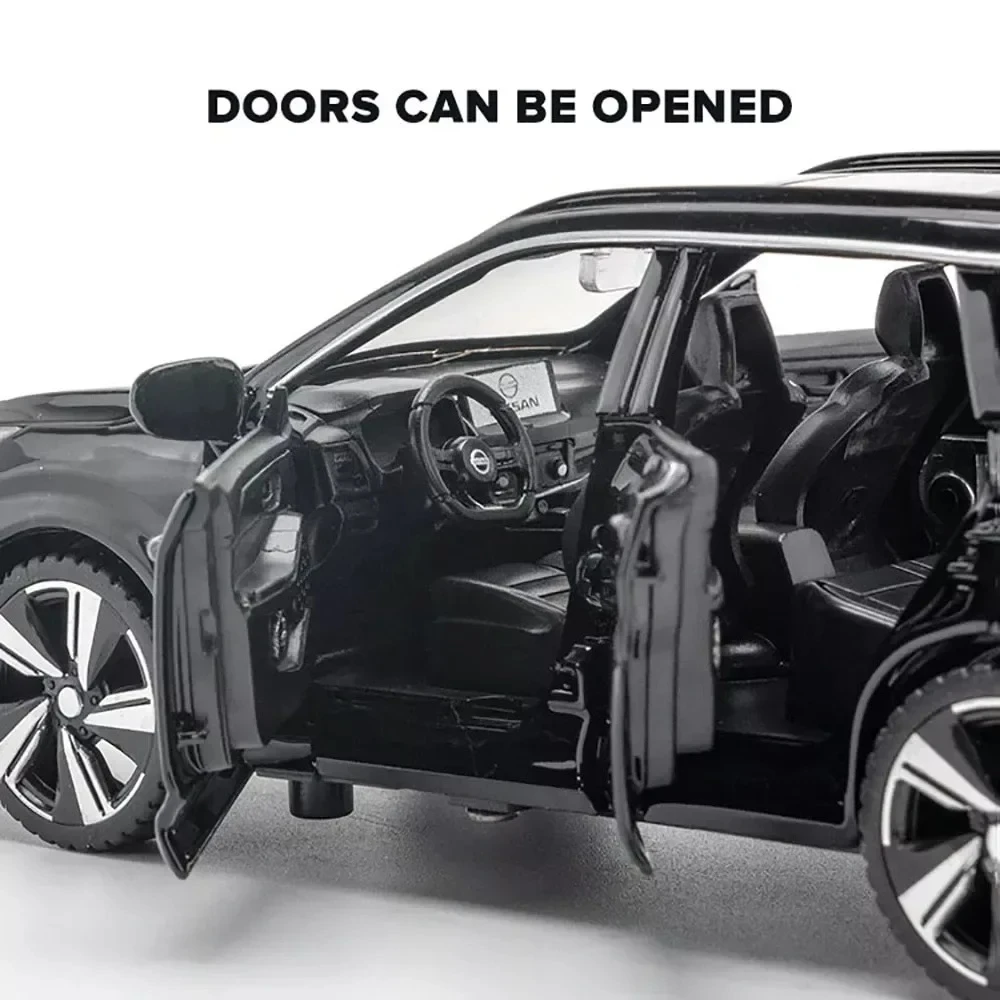 Modello di auto giocattolo X-Trail in scala 1:32 pressofuso in lega modello pull back veicolo con suono e luce collezione regalo giocattolo festival per ragazzi