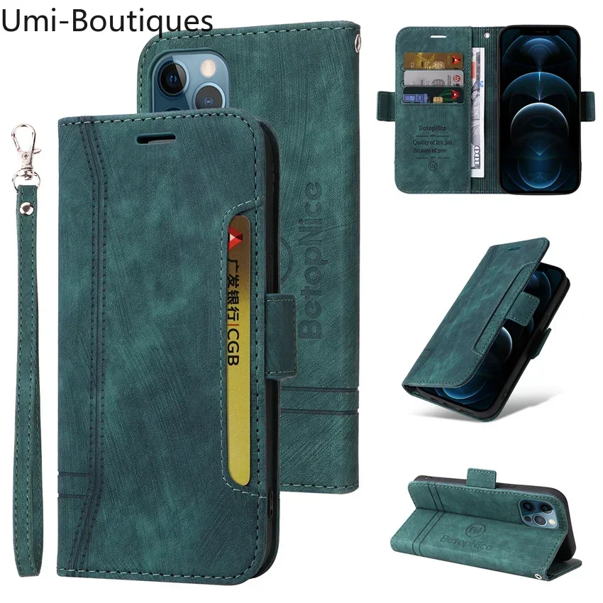 

Card Slot Case for iPhone 11 12 13 14 15 Pro Max X XS XR 7 8 Plus SE 2020 Magnetic Flip Wallet Leather Stand Phone Book Cover