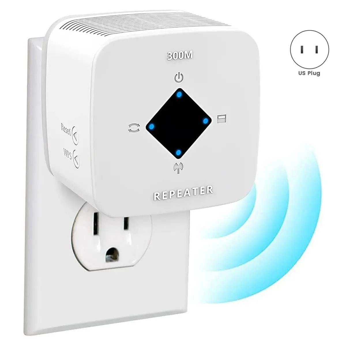 SCLS WiFi Extender Signal Booster Wireless Internet Repeater Signal Amplifier Coverage Up to 4500sq.Ft 30 Devices US Plug