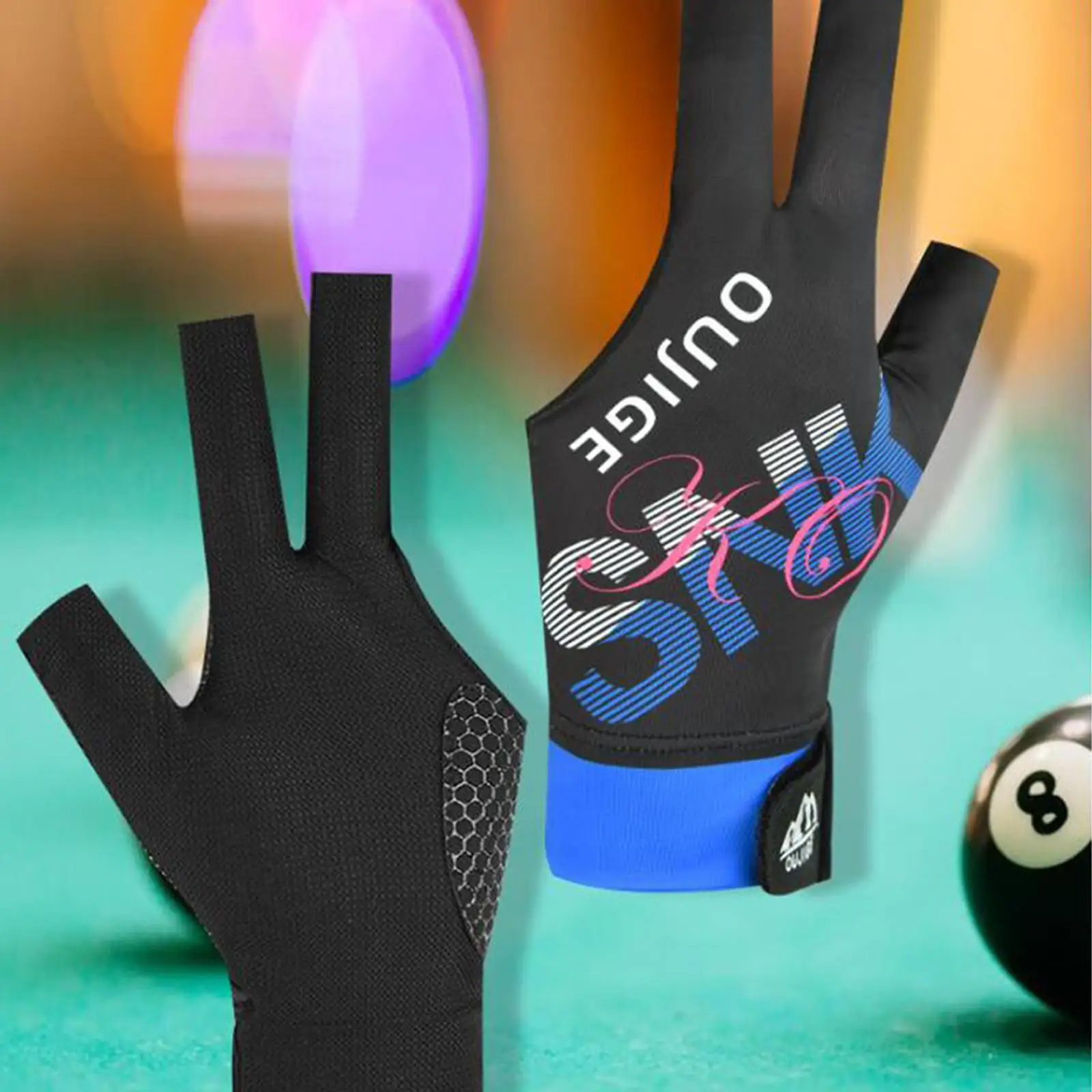 

3 Finger Billiards Glove Anti Slip Portable Adults Snooker Cue Sport Glove