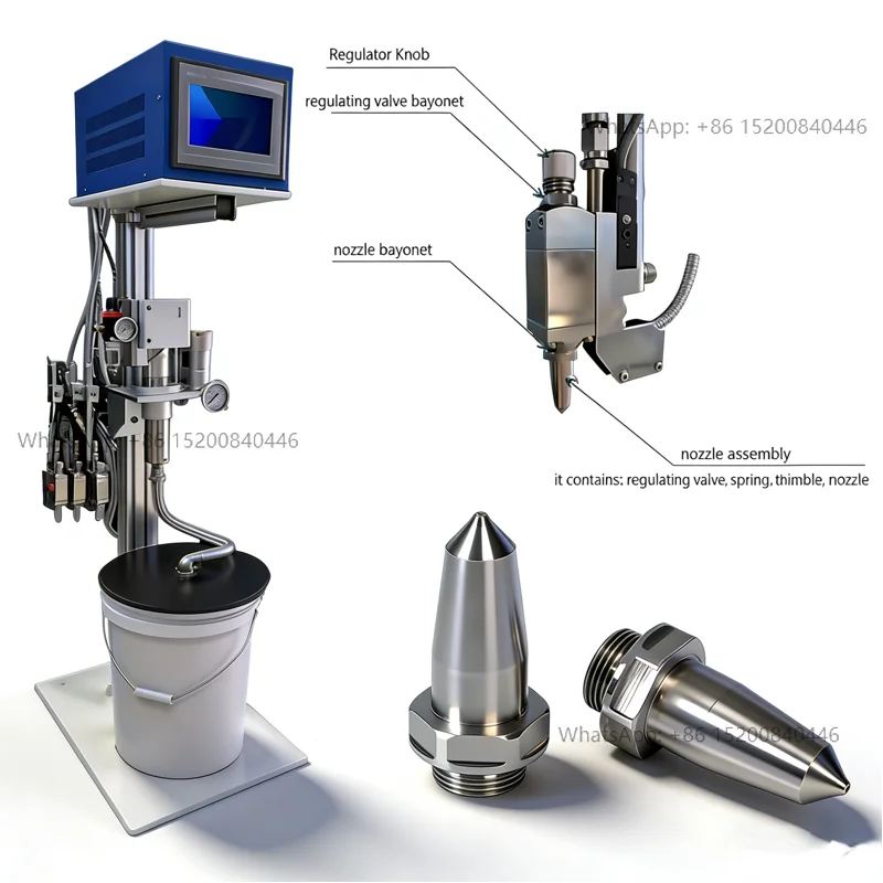 Cold Glue Spray System Intelligent Electric Glue Spraying Equipment with Pump Gear Automatic Application Wood Case Packaging