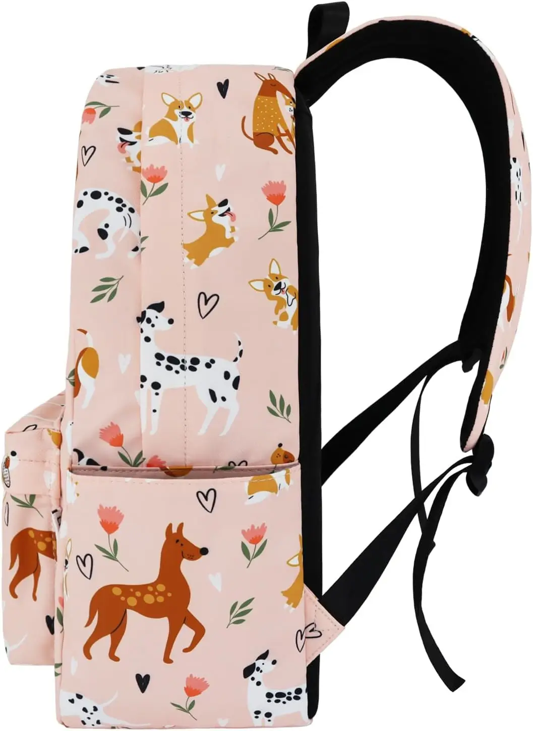 Backpack for Girls Teens Kids Middle Elementary High School College Backpacks Cute Dog Flower Student Bookbags Travel Waterproof