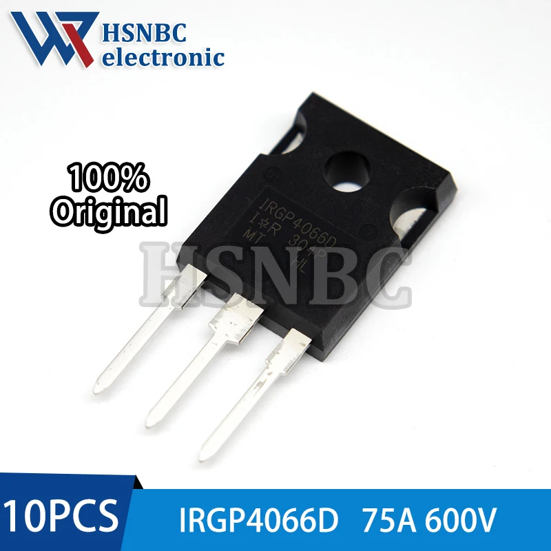 

10PCS IRGP4066D GP4066D IRGP4066DPBF TO-247 600V 75A IGBT Power Transistor 100% New Original