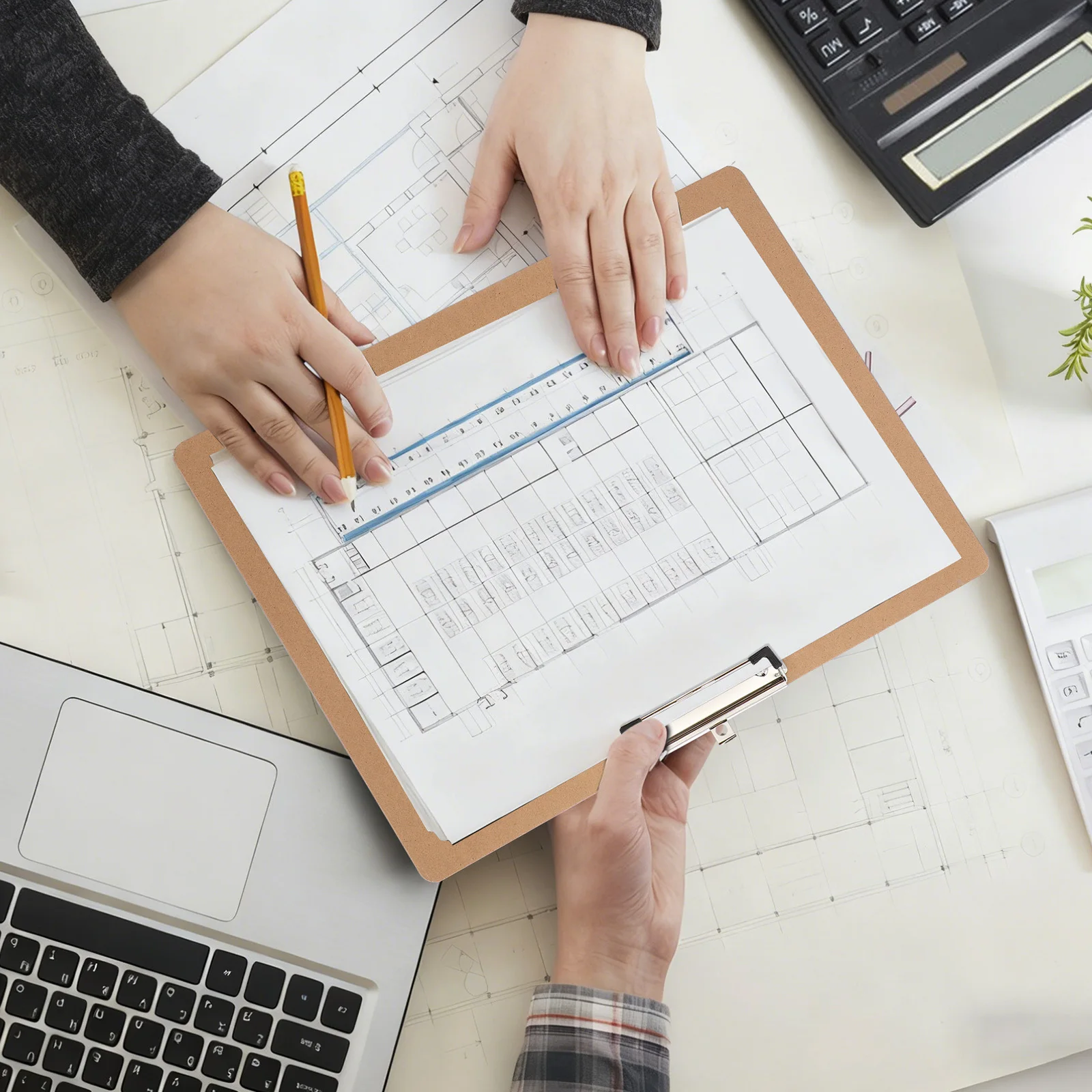 

A3 Clipboard with Metal Clip Heavy Duty Writing Board for Office Kitchen Document Organizer Drawing Notepad File Storage