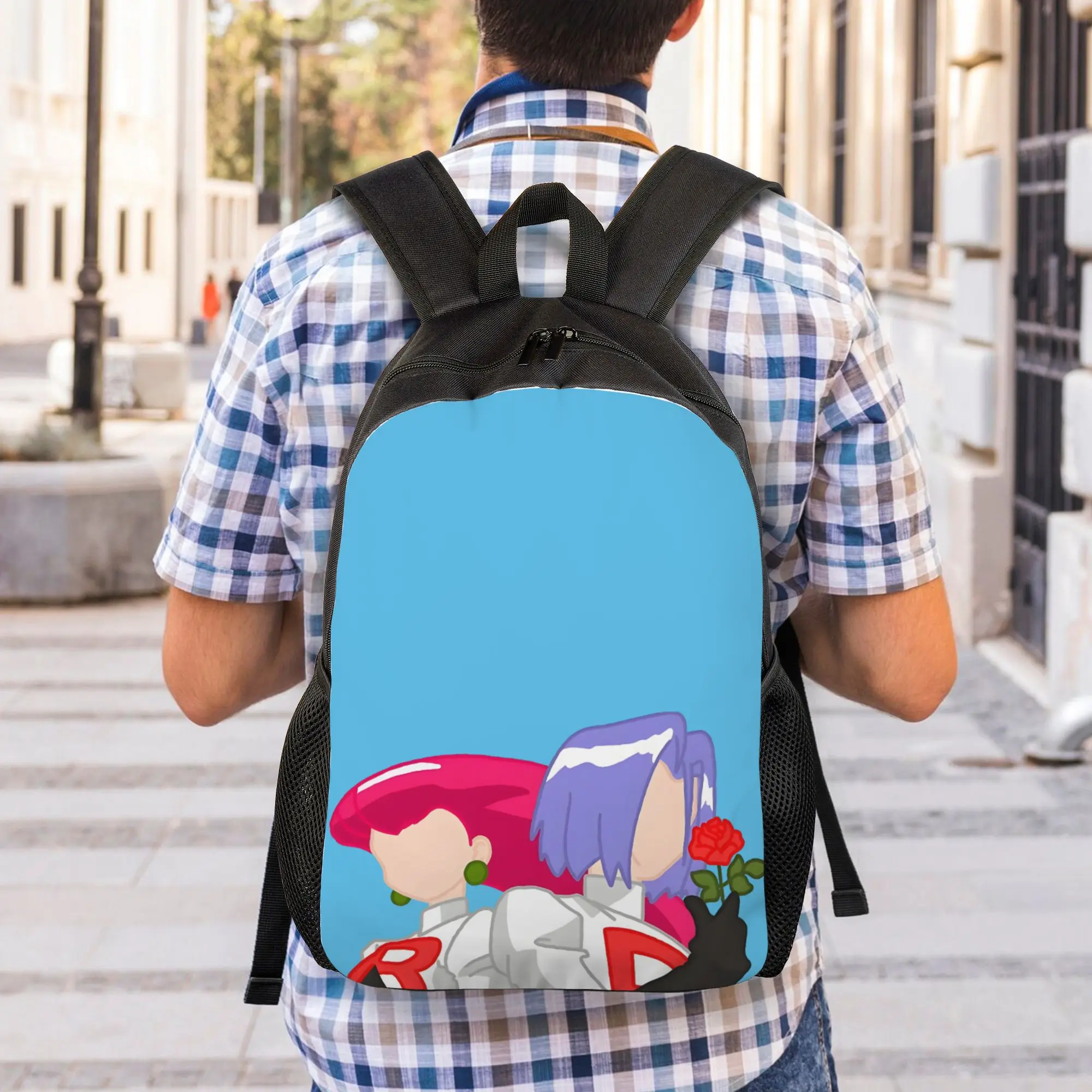 

Pokemon Knapsack Back to school season Team Rocket Fashionable Backpack