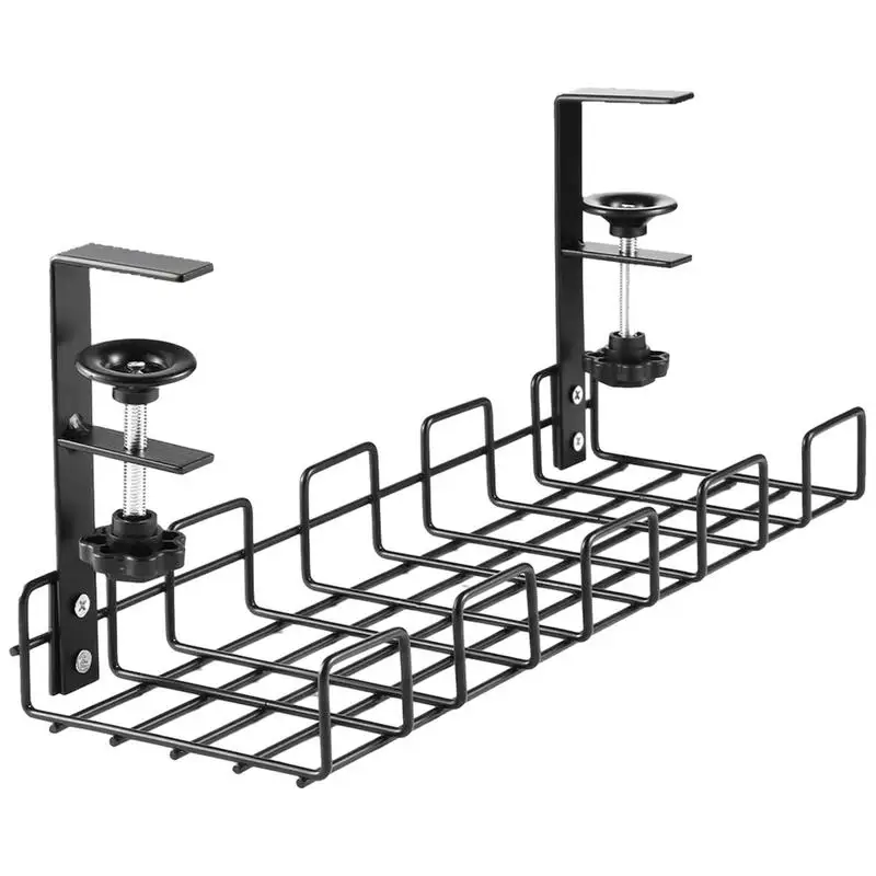 

Wire Management Under Desk Computer Cable Rack Cable Organizer Desk Wire Management No Drill Metal Rack Cord Organizer Storage