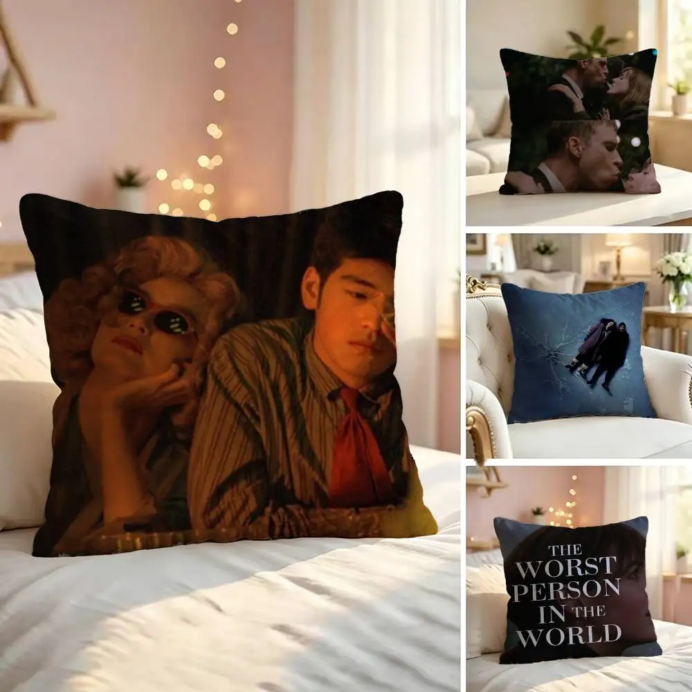 The Worst Person in the World Soft Pillow Shell For Sofa Living Space Bedroom Headboard Backrest Square Cushion Cozy