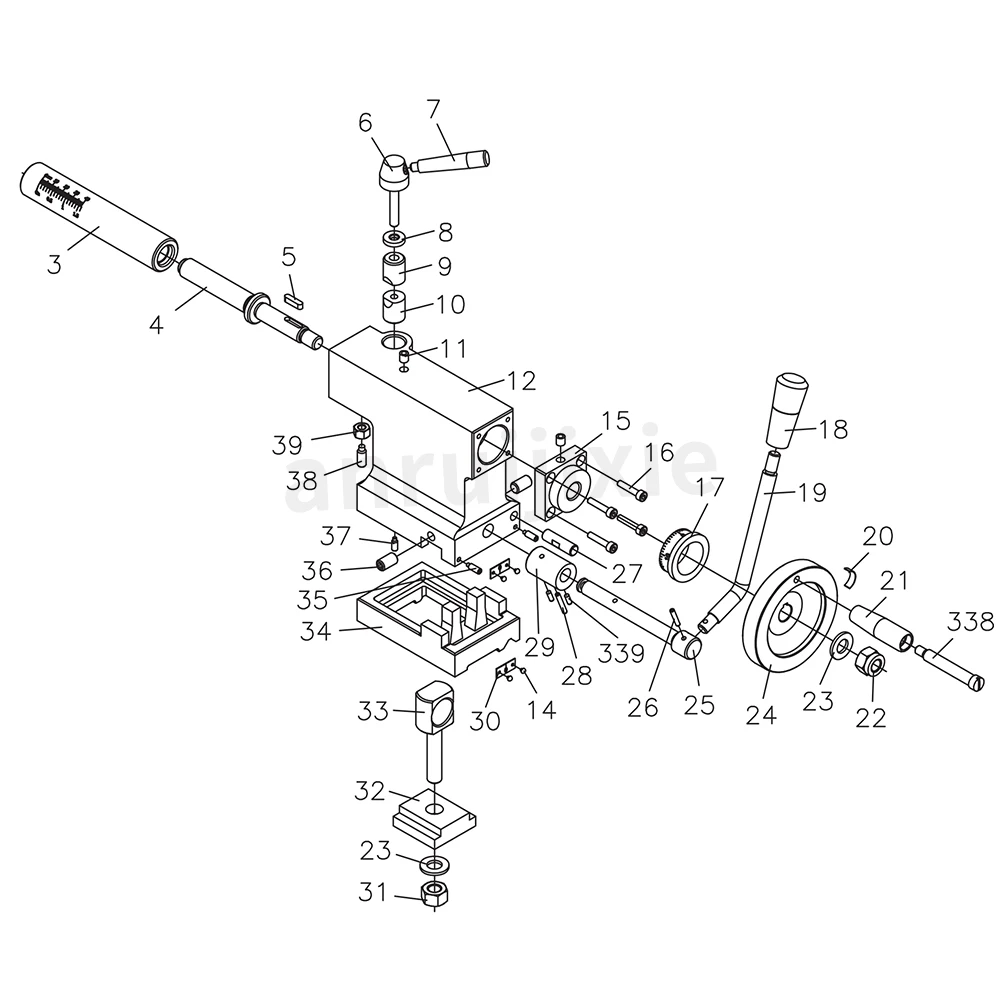 Lathe Tailstock Assembly 8.5\