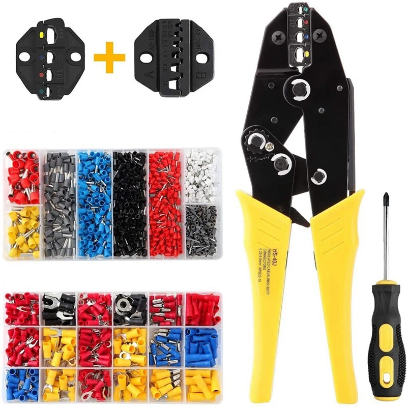 800 Tubular Terminal Combination Accessory 370 Insulated Terminal 40J Crimping Pliers Set