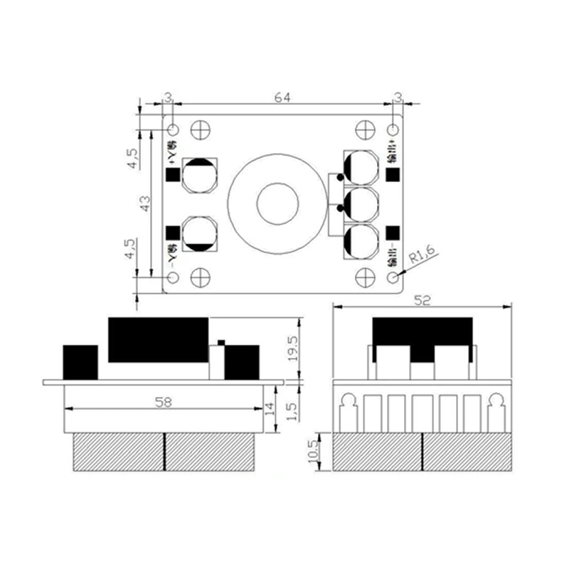 DC-DC 12-70V 24V 48V 8A Constant Current Charging Automatic Step Up/Down Regulator 30W 180W Car Solar Power Module