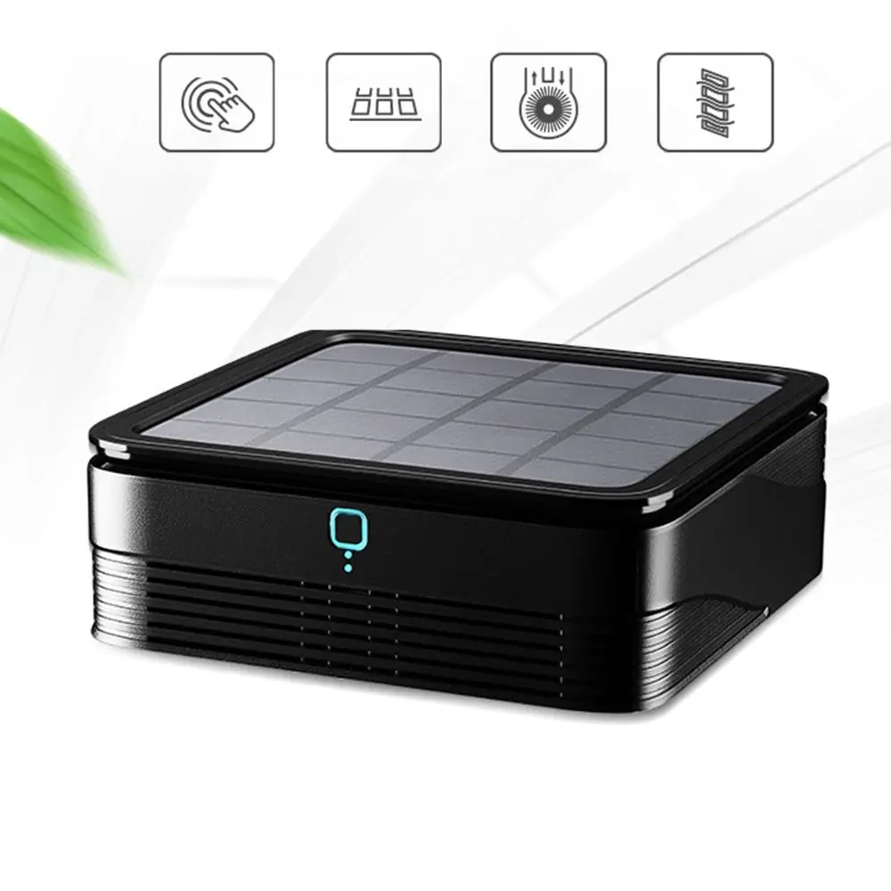 Multi-layer Filter Solar Car Air Purifier Solar Charging Balsam Box Design USB Charge Car Aromatherapy Sterilize Deodorization