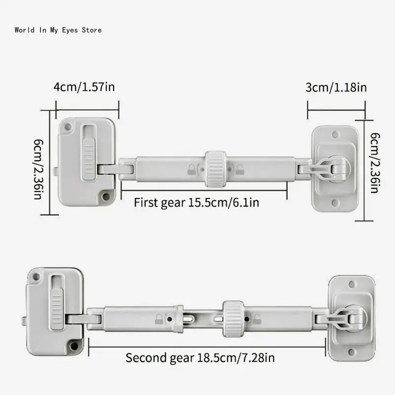 124D Serratura sicurezza anticaduta a prova bambino Serratura per finestra push pull Serratura sicurezza per bambini a