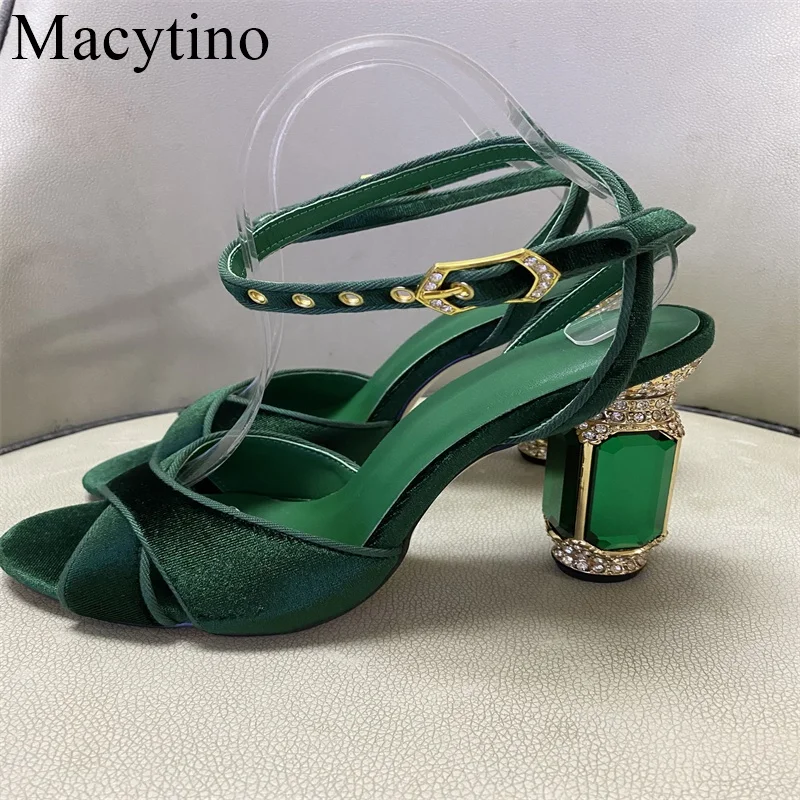 New Women Pumps New Shoes Sexy High Heels Ladies Party Pumps 2022 Special Arrivals Wedding Purple Green Color Sandals