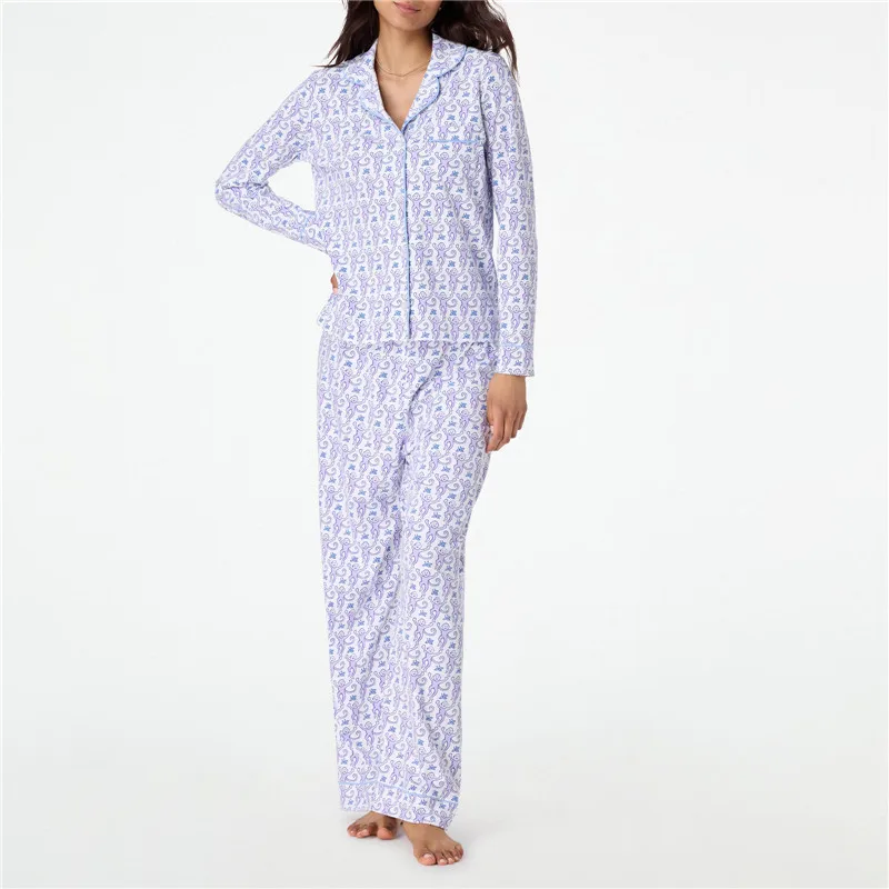 الأسطوانة أرنب القرد منامة Preppy Pjs لطيف Pj السراويل مجموعات للنساء Y2k طويلة الأكمام منامة مجموعة 2 قطعة المتسكعون