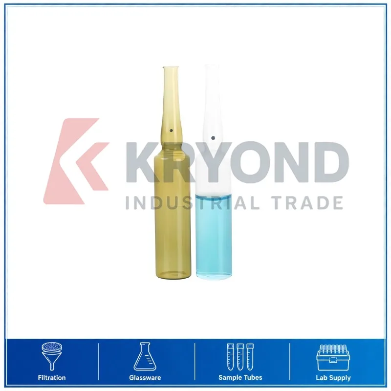 Glass Ampoule Clear Amber 1mL 2mL 5mL 10mL 20mL Laboratory Sample Storage Vial Sealing Container Research Series Model Accessory