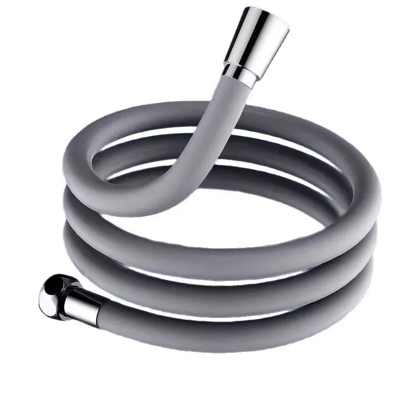 New for Explosion Proof Anti Winding Shower Head Hose Used High Toughness Design Bathroom Silicone Shower Tube Bend