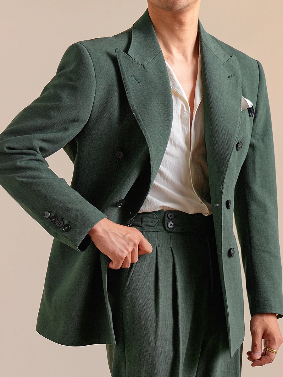 10% lã 12% modal ternos mascul - Men Formal Wear Fashion avaliação e preço