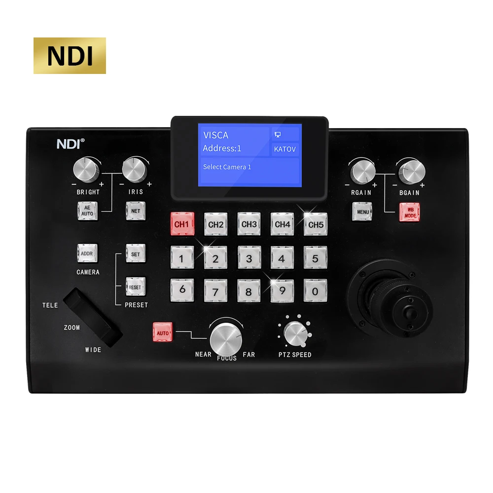 

JJTS/KATO High Quality Camera 3d Controller for Live Events Broadcasting, Video Conference NDI Ptz Camera Joystick Controller