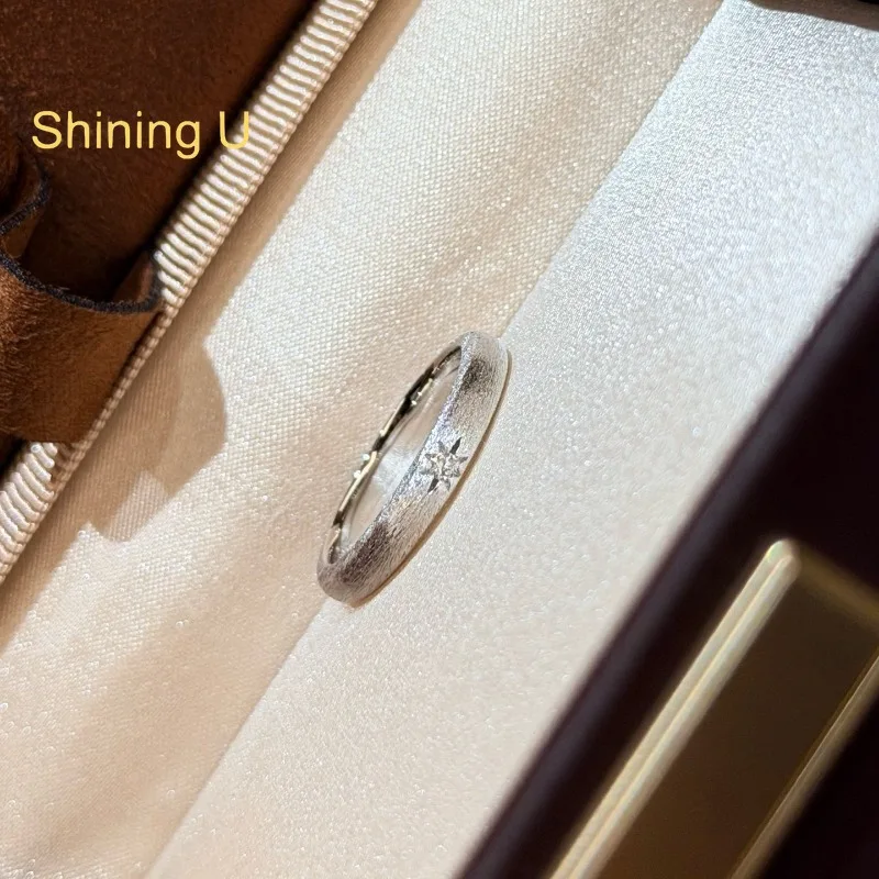 Shining U 925 Sterling Silver Light Luxury Vintage Ring for Women Fine Jewelry Cleanfit