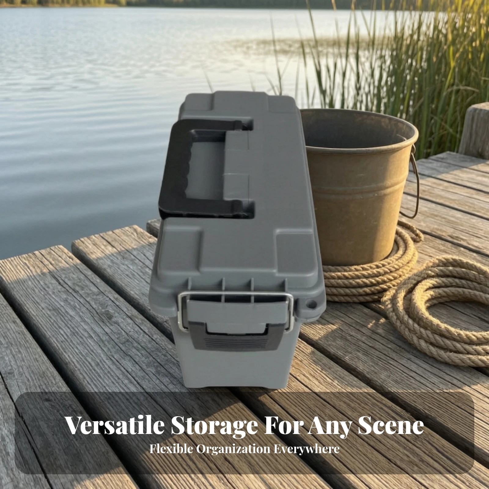 Handheld Tool Box Lightweight Plastic Tool Box with Metal Latches Toolbox Ergonomic Heavy-Duty for Handymen, Repair Work