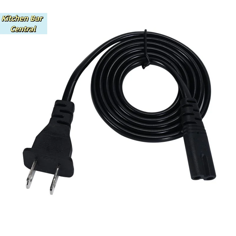 【US Plug 2-Pin Power Cable 2-Prong Electrical Cord For Figure 8 Compatible Devices Laptop Charger TV Radio Speaker】