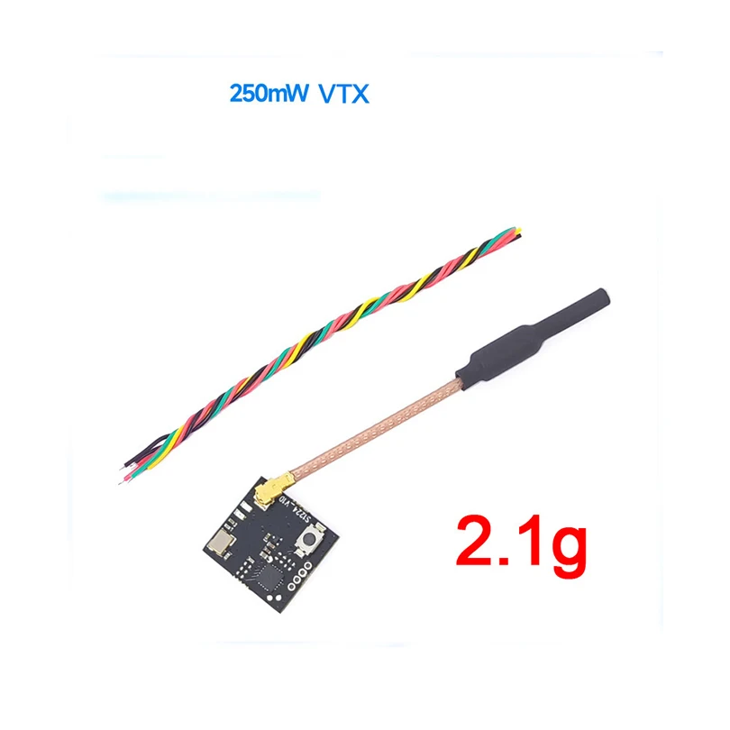 

5.8G 48CH 250mW Mini VTX Power Adjustable FPV Transmitter 25mW/100mW/250mW Switched for RC Drone Multirotor DIY