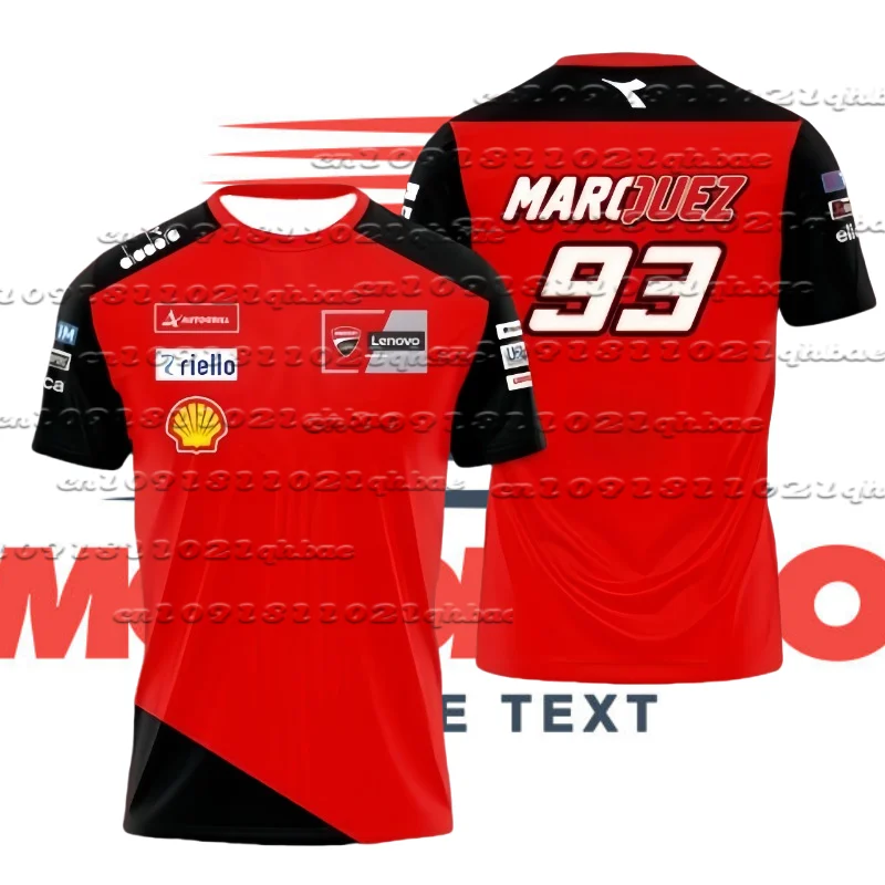 MOTO New Marquez 93 T-Shirt Motorcycle Extreme Sports Racing Suit 2025 New Summer Quick Drying Breathable Short Sleeved Shirt