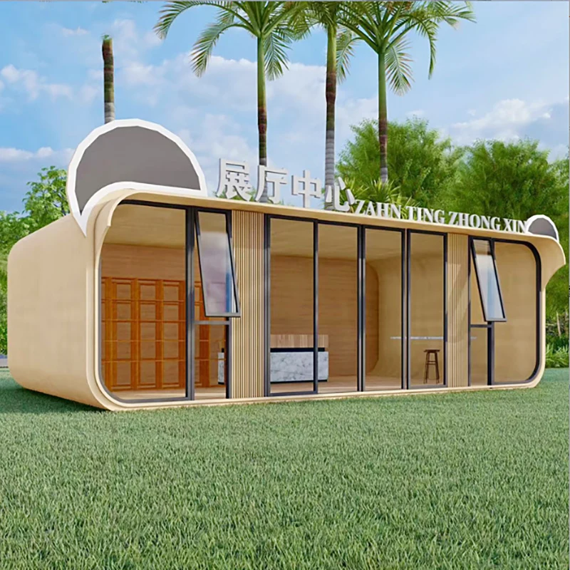 Durable Steel Structure Apple Capsule House Tourist Area Recreational villa Modern Manufactured Homes One Bedroom Modular Home