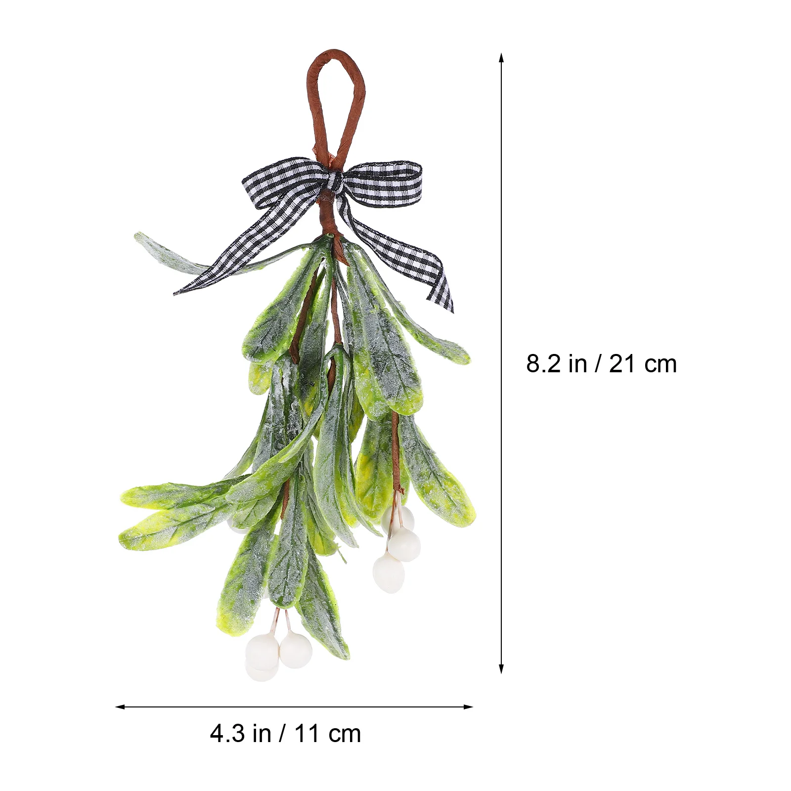 

Artificial Mistletoe Pick White Berries Hanging Christmas Mistletoe Branches Fake Stem Reusable Door Garland Floral Arrangement