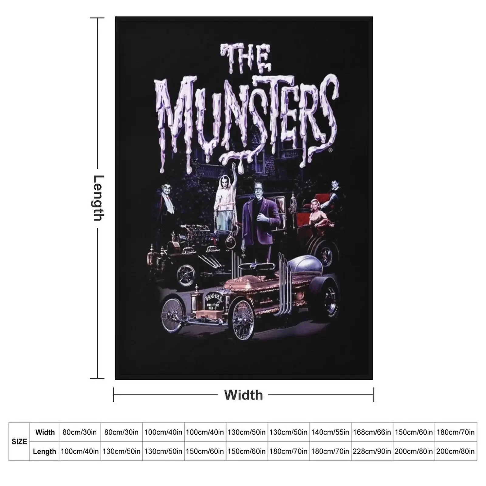 The Munsters Retro Throw Blanket Cute Loose for winter Custom Luxury Brand for sofa Blankets