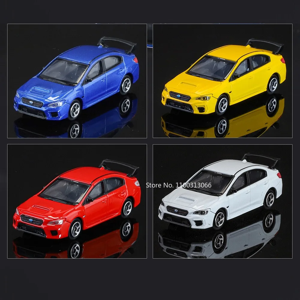 1:64 Pressofuso In Lega Subaru WRX STI Giocattoli Modello di Auto Scivolo Avanti Mini Ruota di Veicolo Assorbimento Degli Urti Auto In Miniatura Collezionisti Divertimento