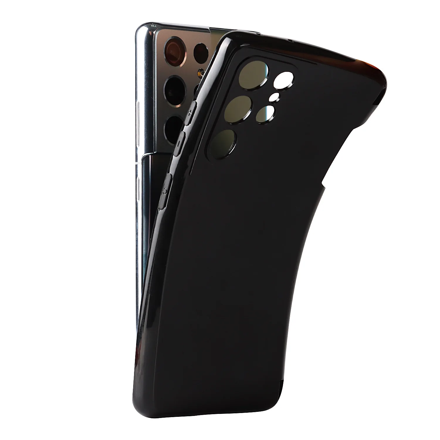 S-Pen Slot Phone Case For Samsung S21 Ultra Soft Silicone Transparent Shockproof Stylus Socket Cover For Samsung S21 Ultra Capa