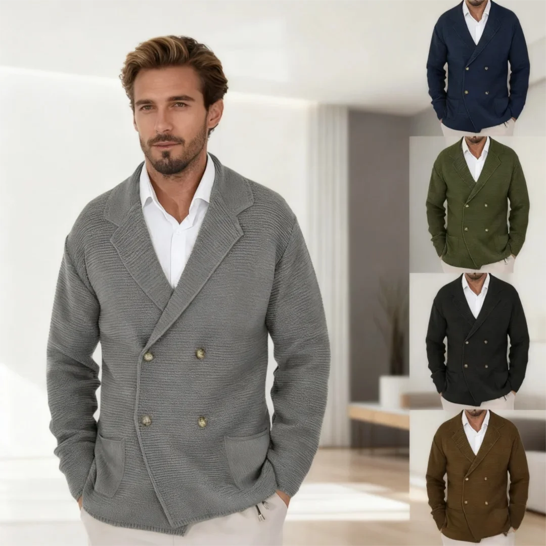 

Men's Shawl Collar Cardigan - Heavyweight Knit Design with Relaxed Fit for Timeless Style (Urban Sophistication Collection)