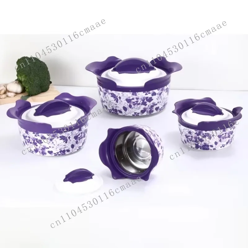 4pcs Coloful Stainless Steel Thermal Insulated Casserole Set for Food Storage & Container