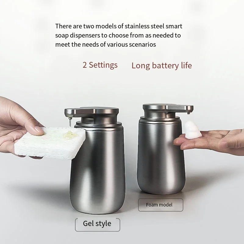 

Automatic Induction Soap Dispenser For Bathroom Kitchen Foaming Hand And Dish Liquid Dual Use Portable Lotion Bottle