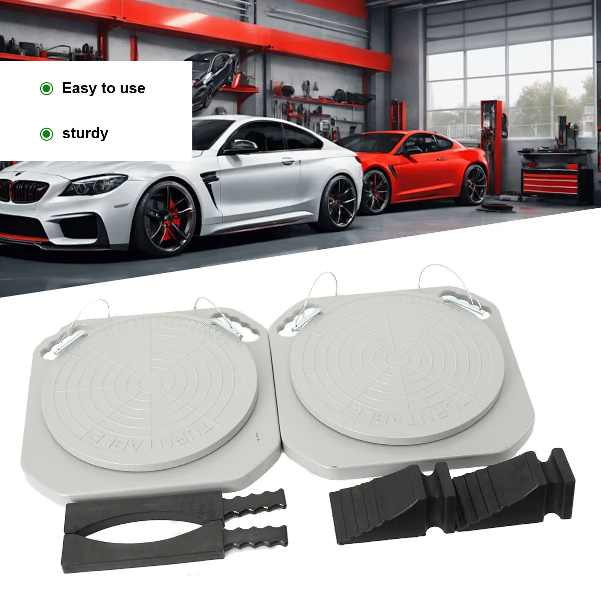 Wheel Aligner System Turnplates Turntables Radius Plates with Scale for Alignment Sci