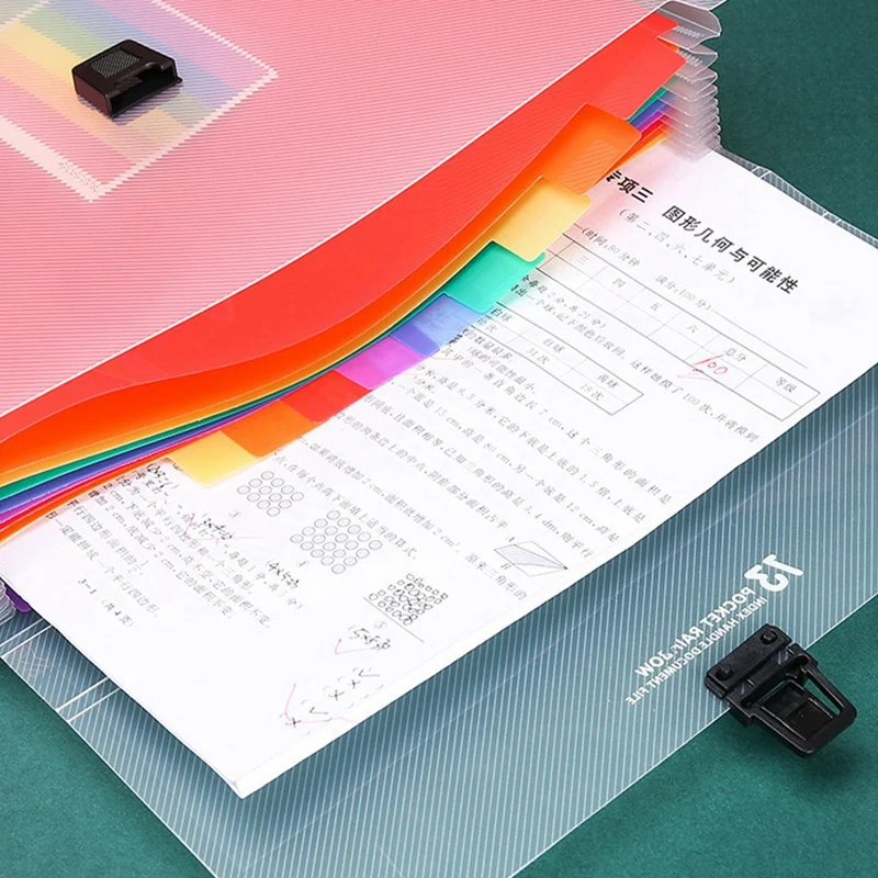 حقيبة تخزين ملفات الأكورديون ، مجلد استلام الفواتير متعدد الطبقات ، حقيبة تخزين المنتج ، 13 شبكة