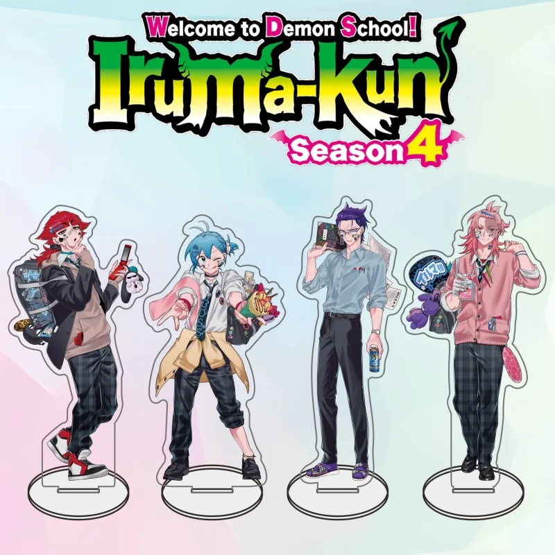 Japan Anime Welcome to Demon School Iruma-kun Acrylic Stand Model Toy Suzuki Iruma Asmodeus Alice Standing Keychain Cosplay
