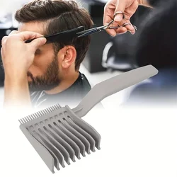 Flat Comb Hair Salon Trimming Push Trimming Comb Curved Push Trimming Comb Gradient Positioning Men's Long Handled Scissor new