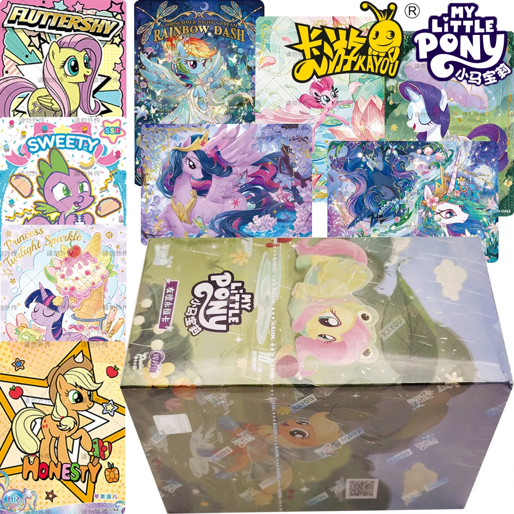 KAYOU Genuine My Little Pony Popular Collection Cards Twilight Sparkle Rarity Animation Cartoon Lovely Star Cards Children Gifts