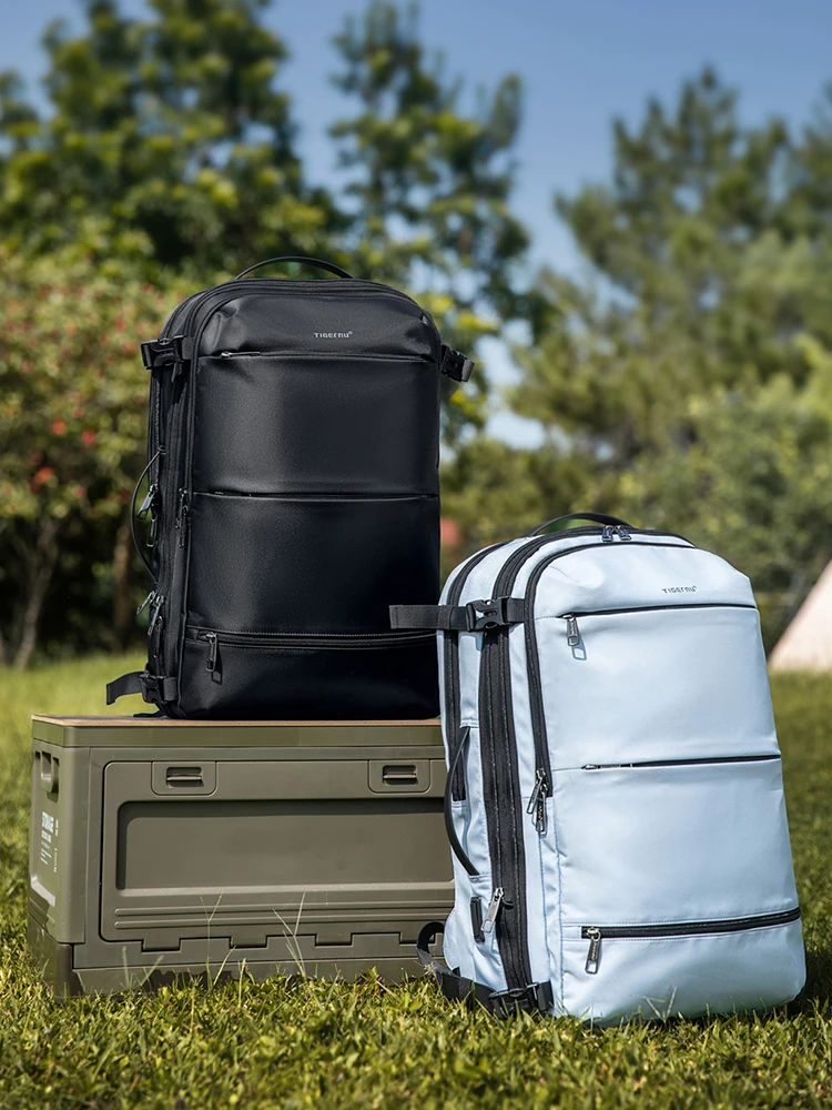 Tigernu Vacuümcompressie-rugzakken Heren Reisrugzak Uitbreidbare USB-tas Grote capaciteit 17 laptoptassen voor schoo-cabinezakken - afbeelding 2