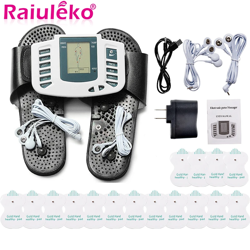 Electric Full Body Tens Massage Acupuncture Therapy Massager EMS Muscle Stimulator Meridian Physiotherapy Pulse Slimming Massage