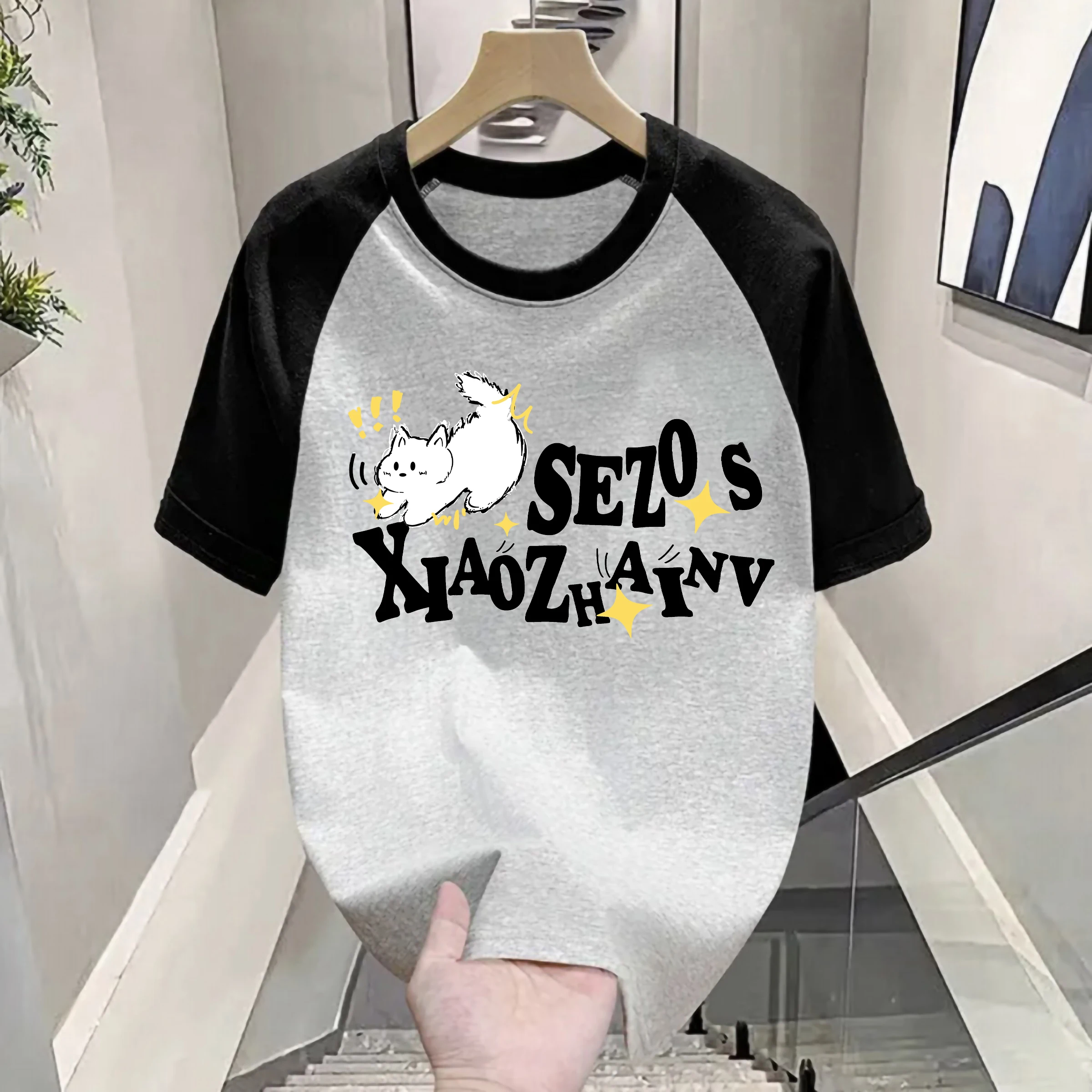 

Летняя футболка унисекс из чистого хлопка с отрезанной этикеткой, универсальный топ, модный цветной дизайн, защита от солнца