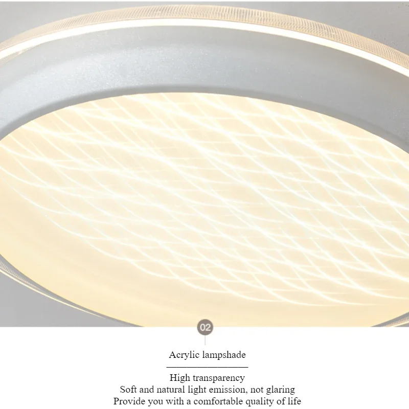 SANDYHA Modern LED Ceiling Light Minimalist Iron Acrylic Design for Living Room Bedroom Kitchen Indoor Lighting Stylish Home