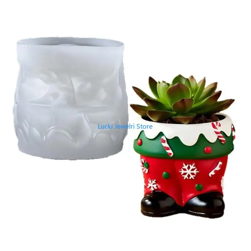 

193E Silicone Christmas Shoe Mould Cement Casting Making Crafting Supplies