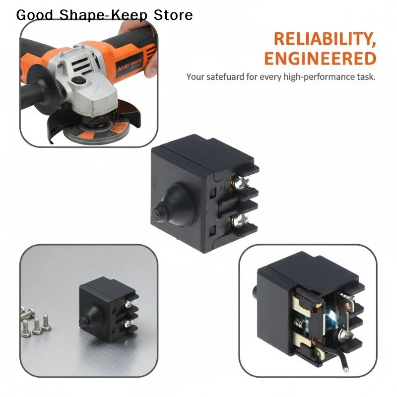 OEM Style Push Button Switch for 100mm Angle Grinder Compatible Polisher Quick Change Simple Installation DIY and Workshop